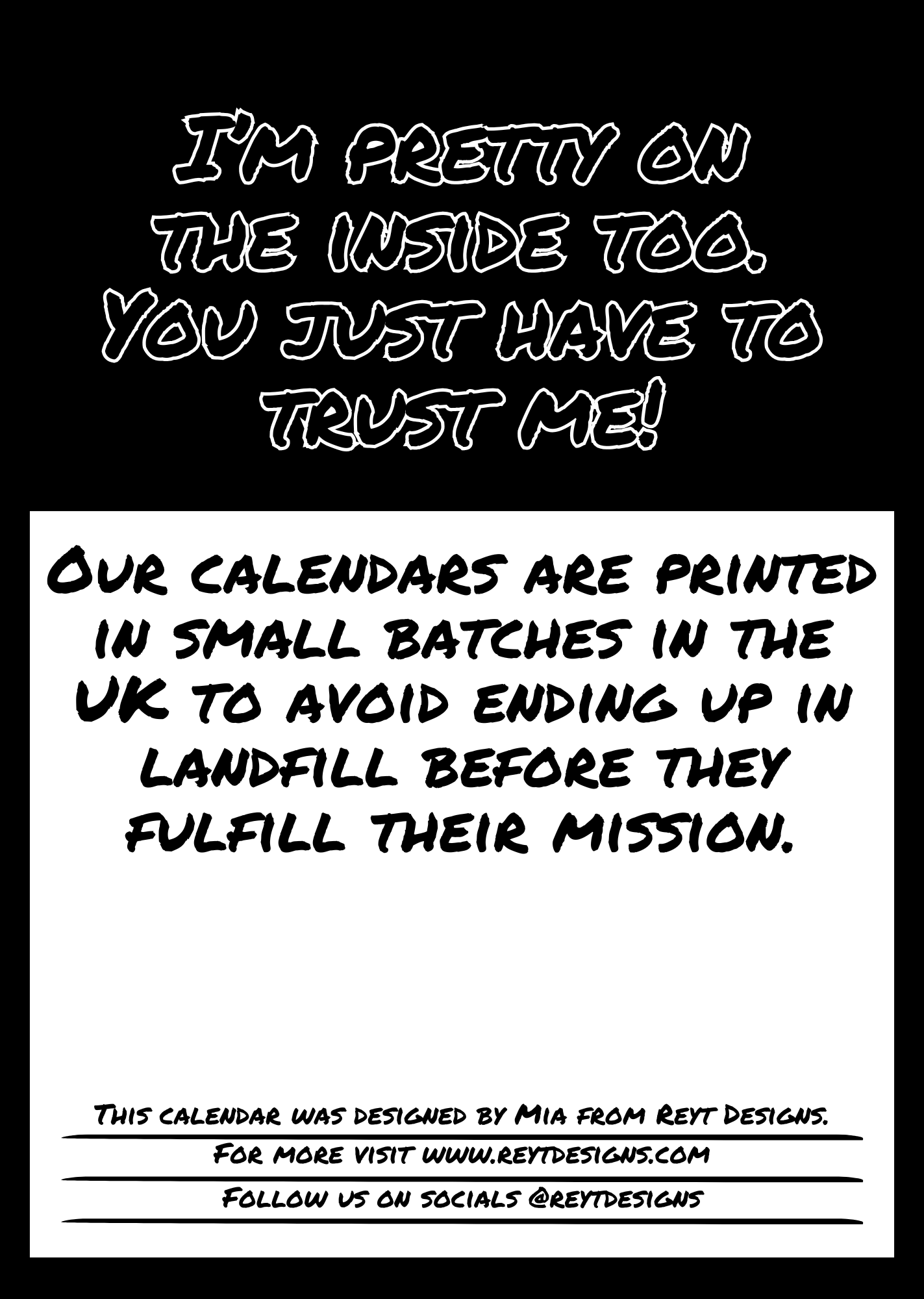 2026 Wall Calendar with Coffee Quotes and Doodles