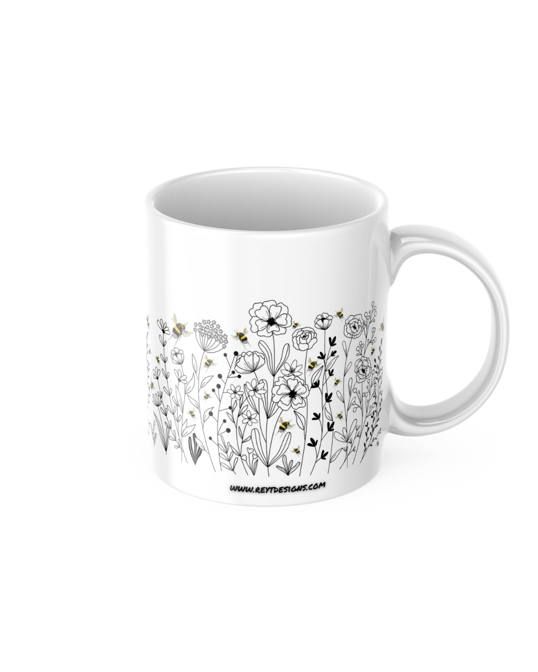 Bees in wild flowers - Funny Quote Ceramic Mug