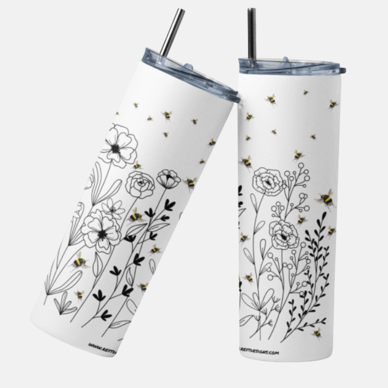 Bees in wild flowers - Tumbler
