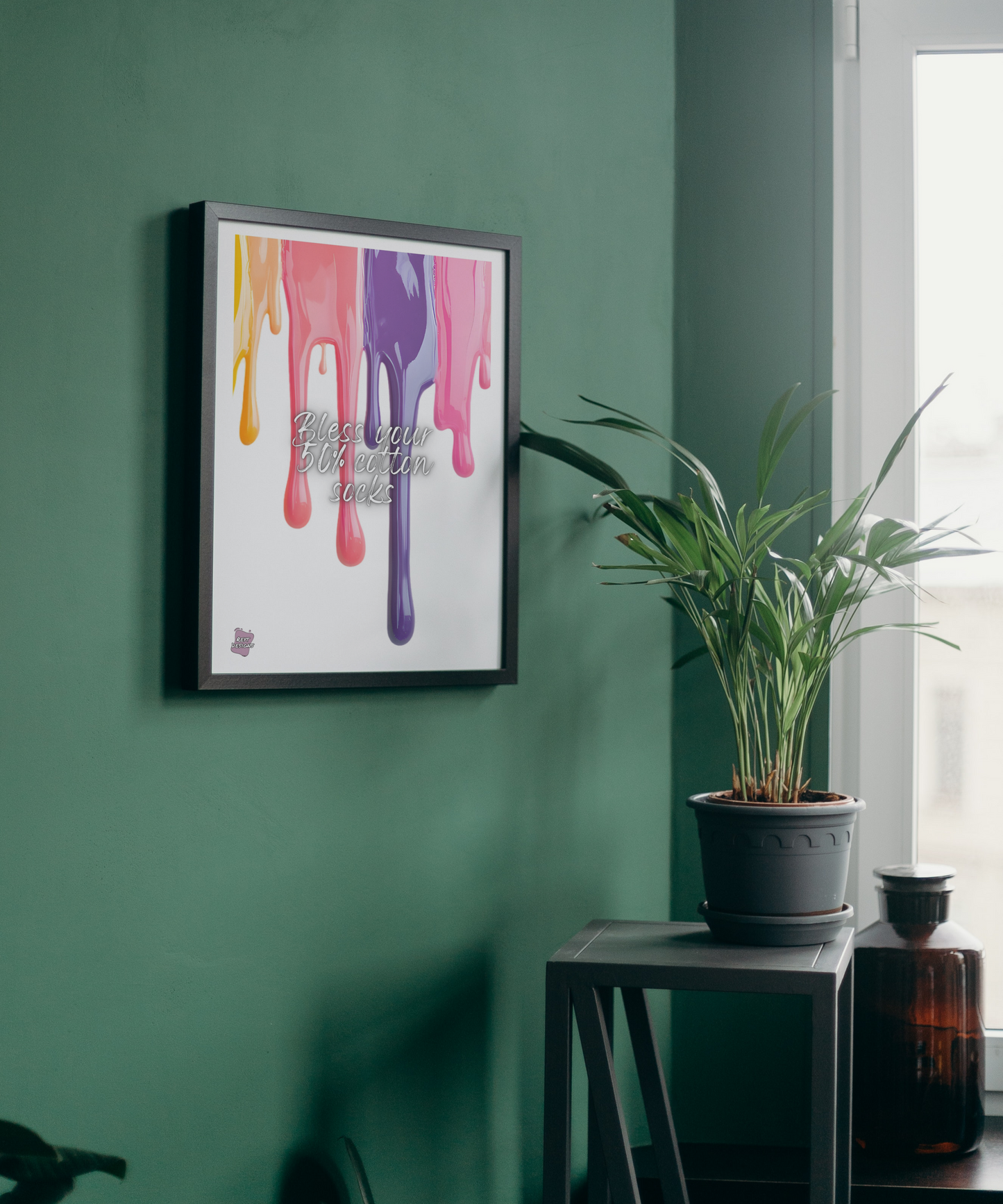 Bless your 50% cotton socks - Portrait Poster Wall Art