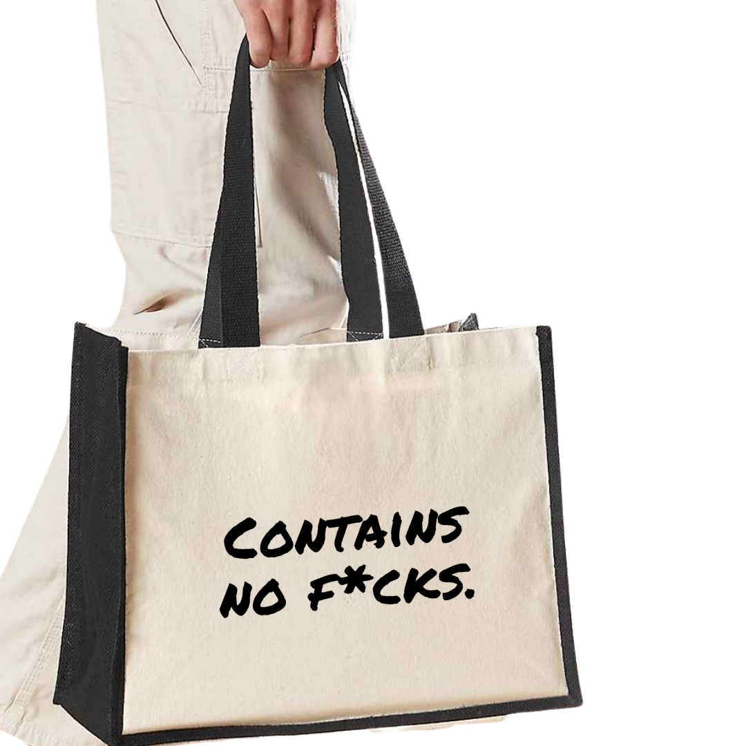 Contains no fucks - Maxi Shopper Bag