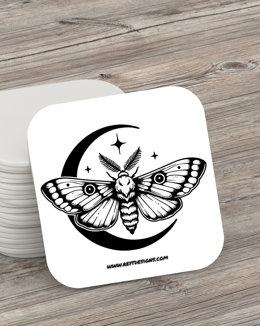 Mystic Moth - Square Coaster