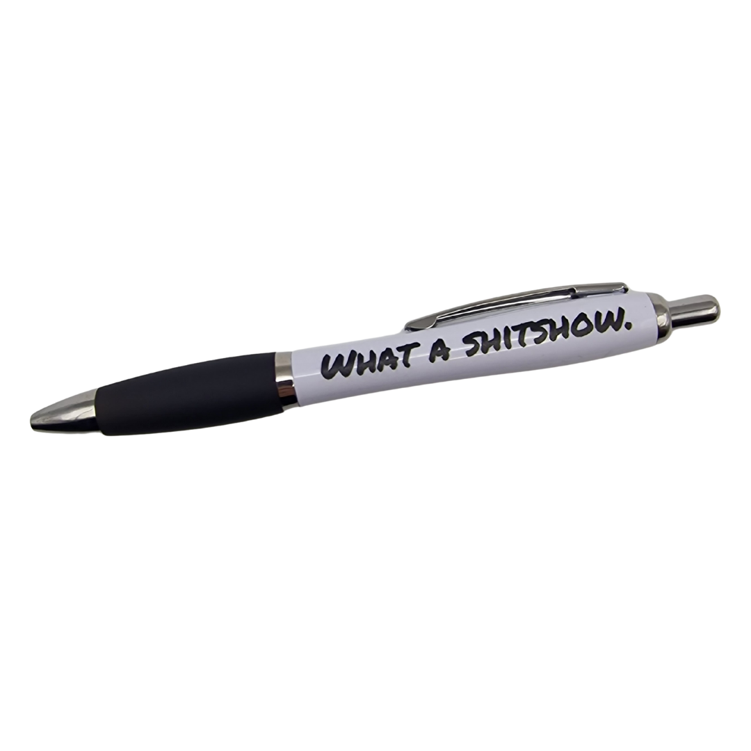 What a Sh*tshow - Classic White Curve Pen