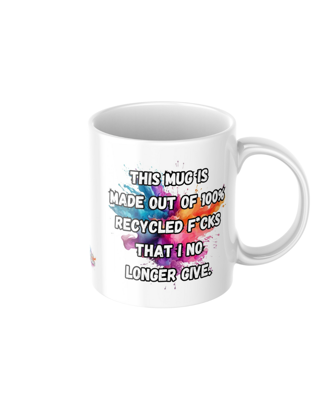 This mug is made out of 100% recycled f*cks funny ceramic mug
11oz glossy ceramic mug with sweary humour printed on both sides
Funny coffee mug for tea and coffee lovers