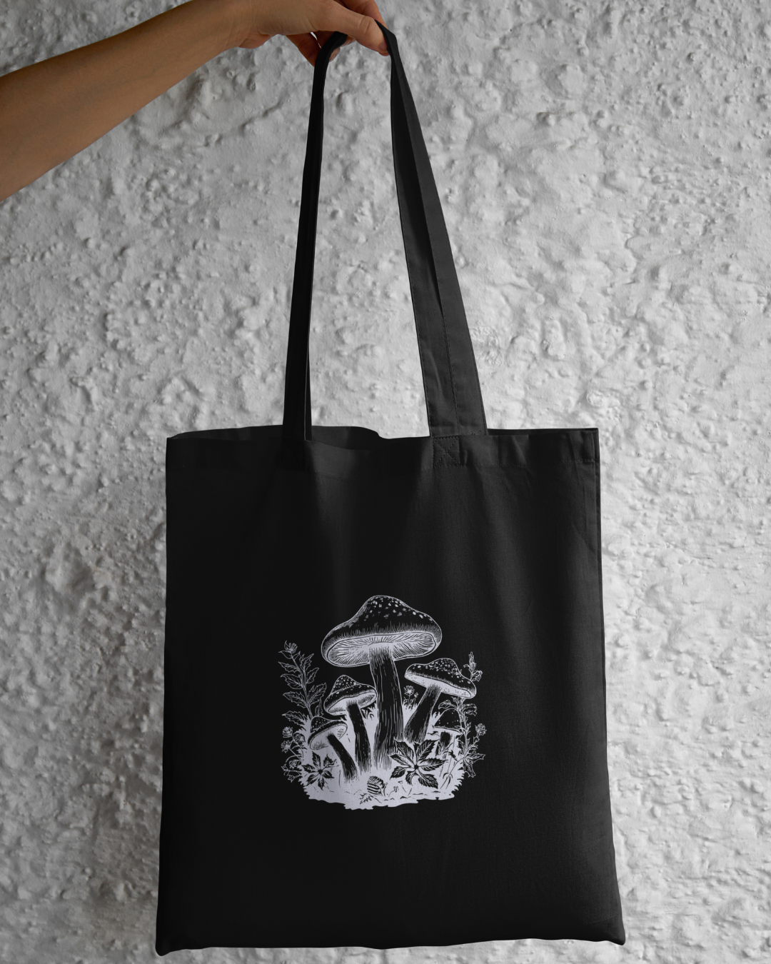Wild mushrooms - Black Tote Bag
