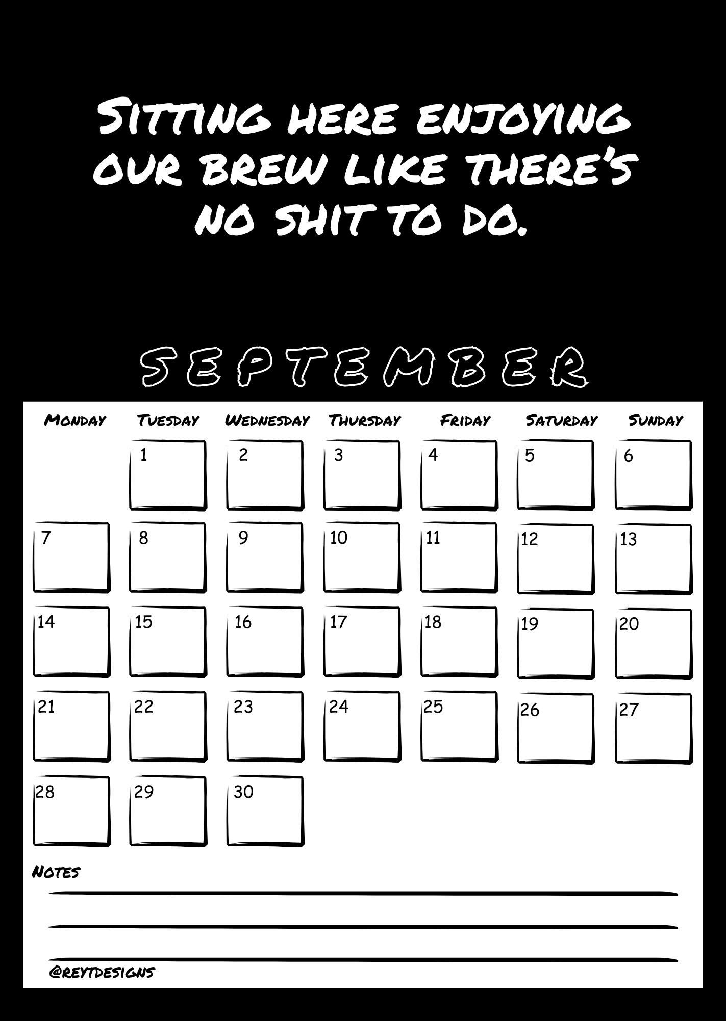 2026 Wall Calendar with Sweary Slogans