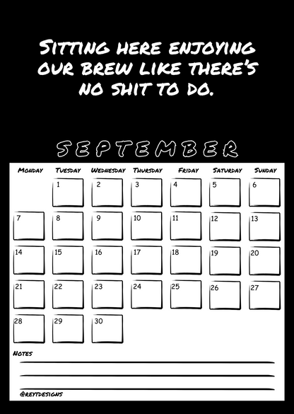 2026 Wall Calendar with Sweary Slogans