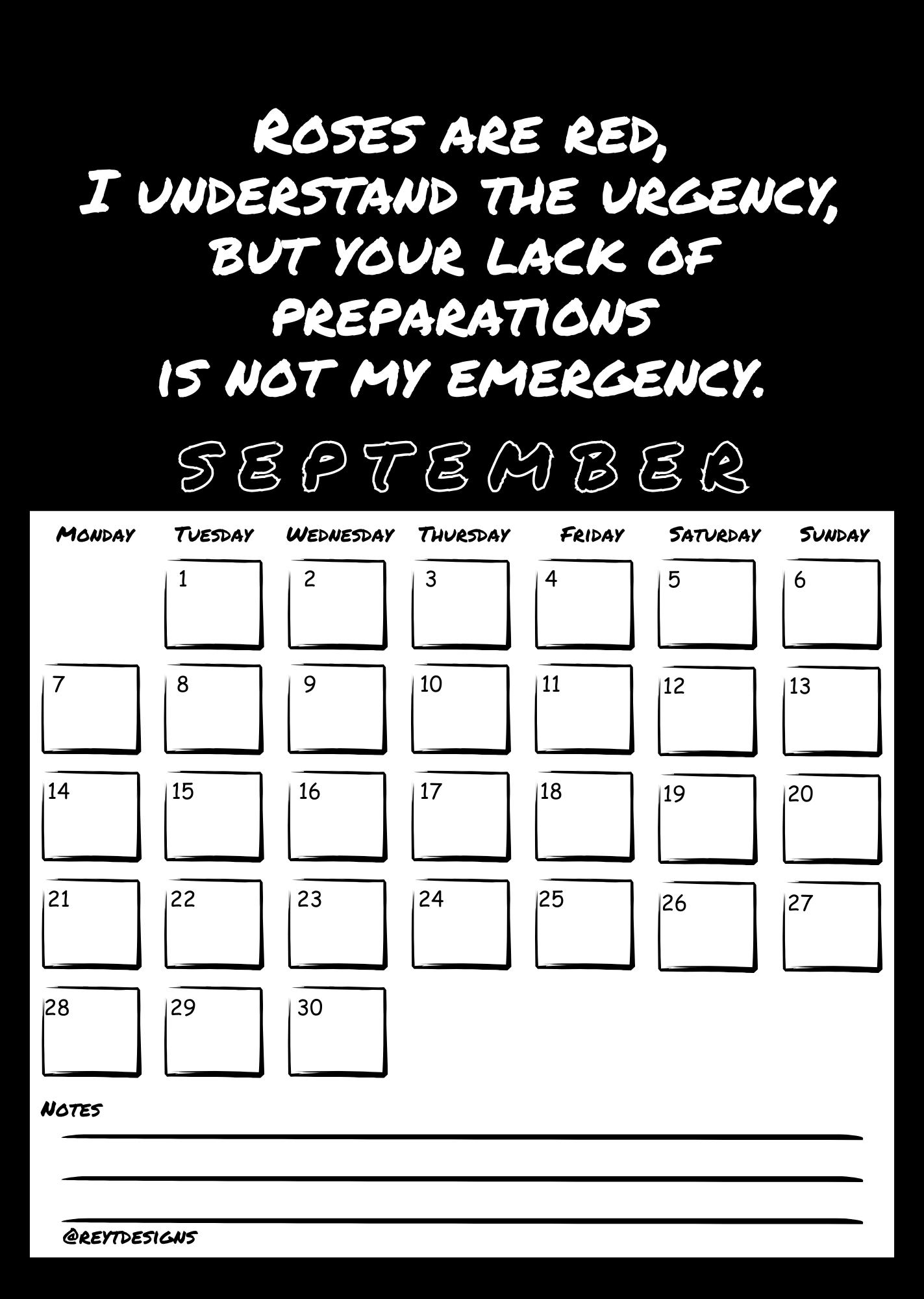 2026 Wall Calendar with Work (In)appropriate Slogans