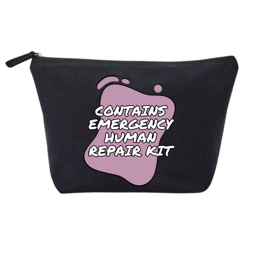 Contains Emergency Human Repair Kit – 100% Recycled Cotton Accessory Bag