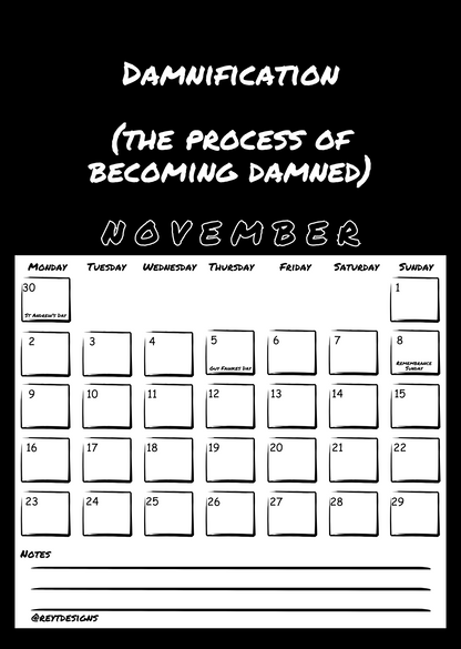 2026 Wall Calendar with Invented Swear Words