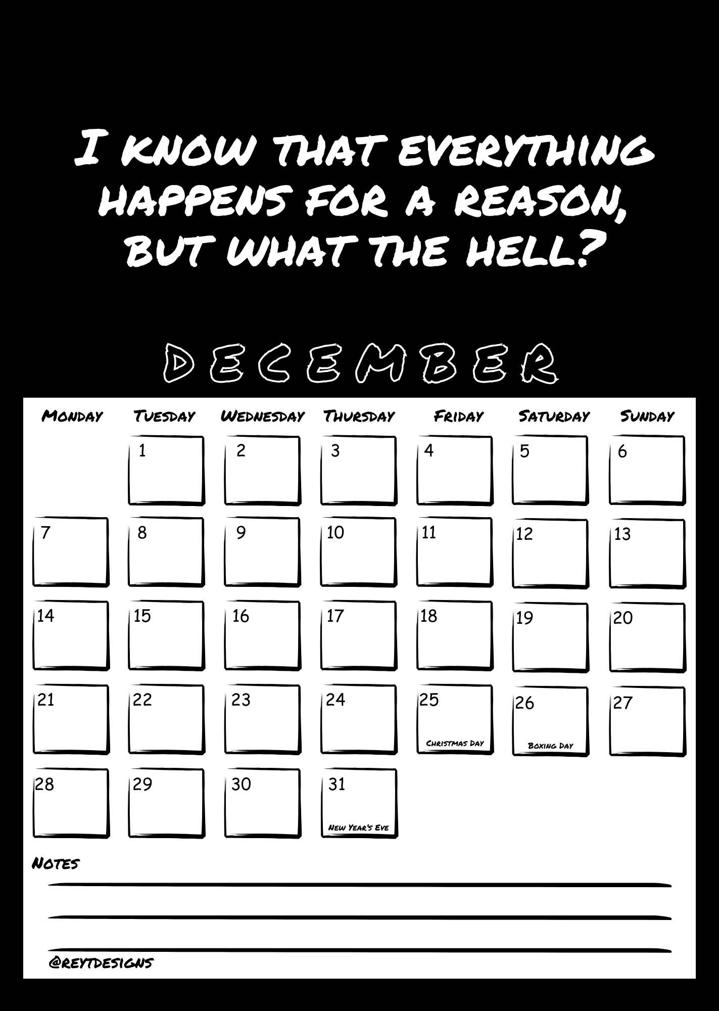 2026 Wall Calendar with Work (In)appropriate Slogans