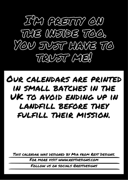 2026 Wall Calendar with Sweary Live Laugh Love Slogans