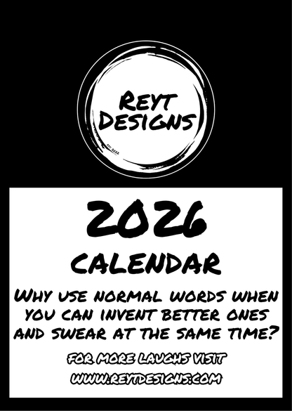 2026 Wall Calendar with Invented Swear Words