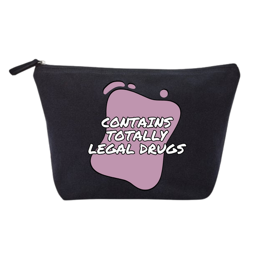 Contains Totally Legal Drugs – 100% Recycled Cotton Accessory Bag