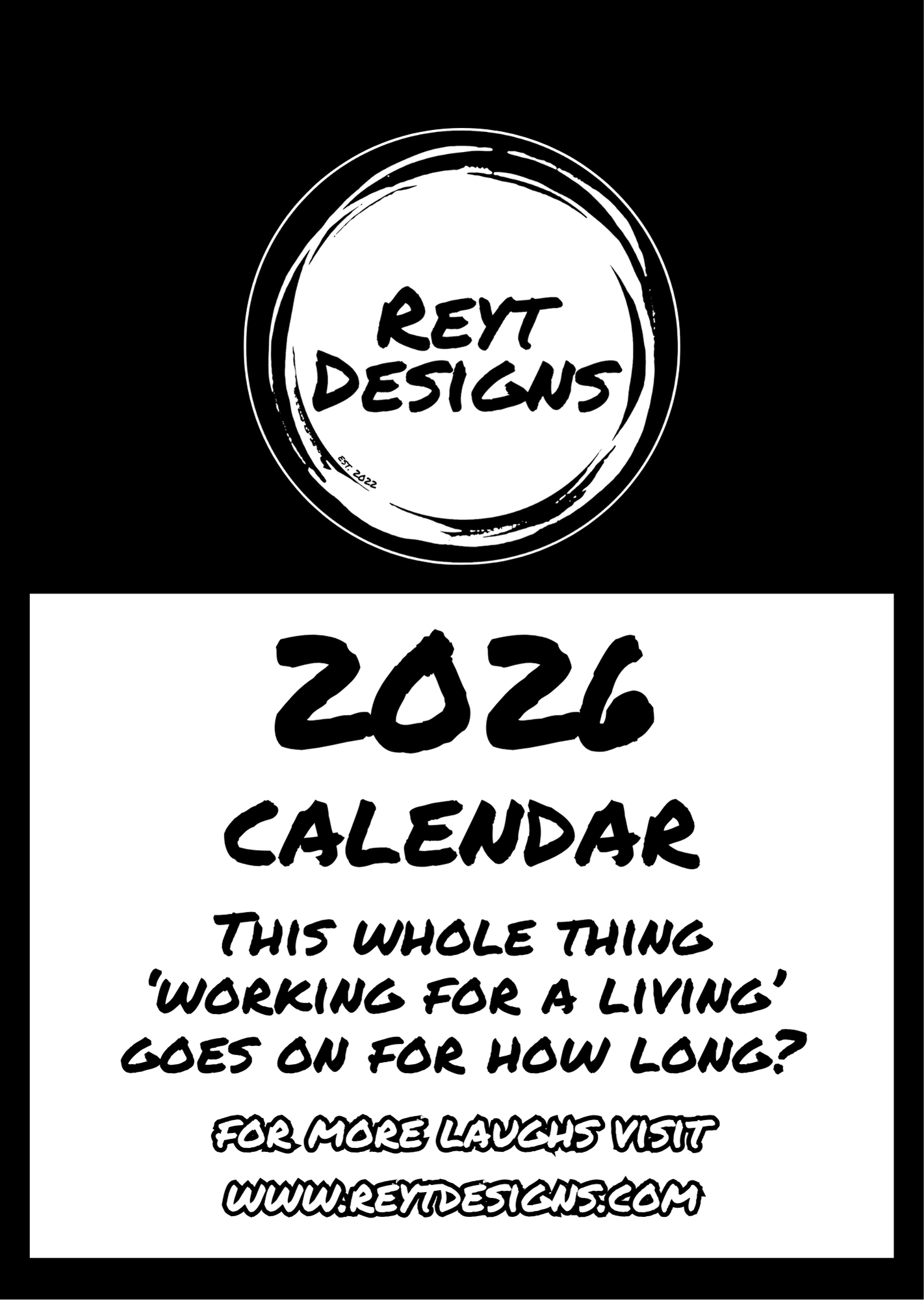 2026 Wall Calendar with Work (In)appropriate Slogans