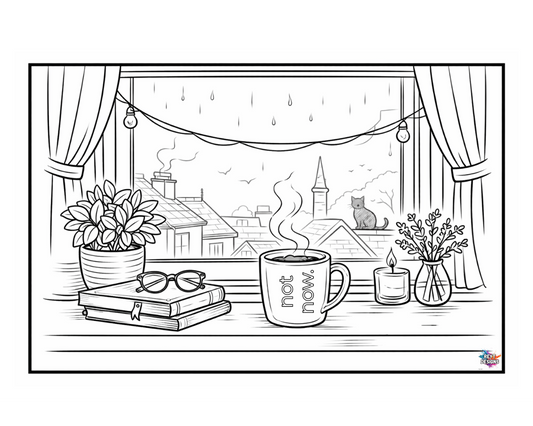 Coffee First — Quiet Moments Colouring Collection