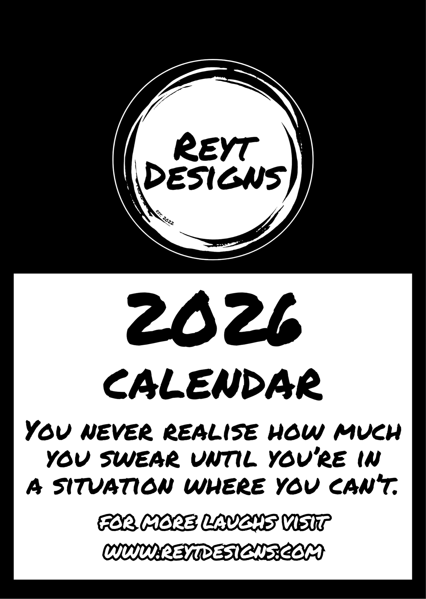 2026 Wall Calendar with Sweary Slogans