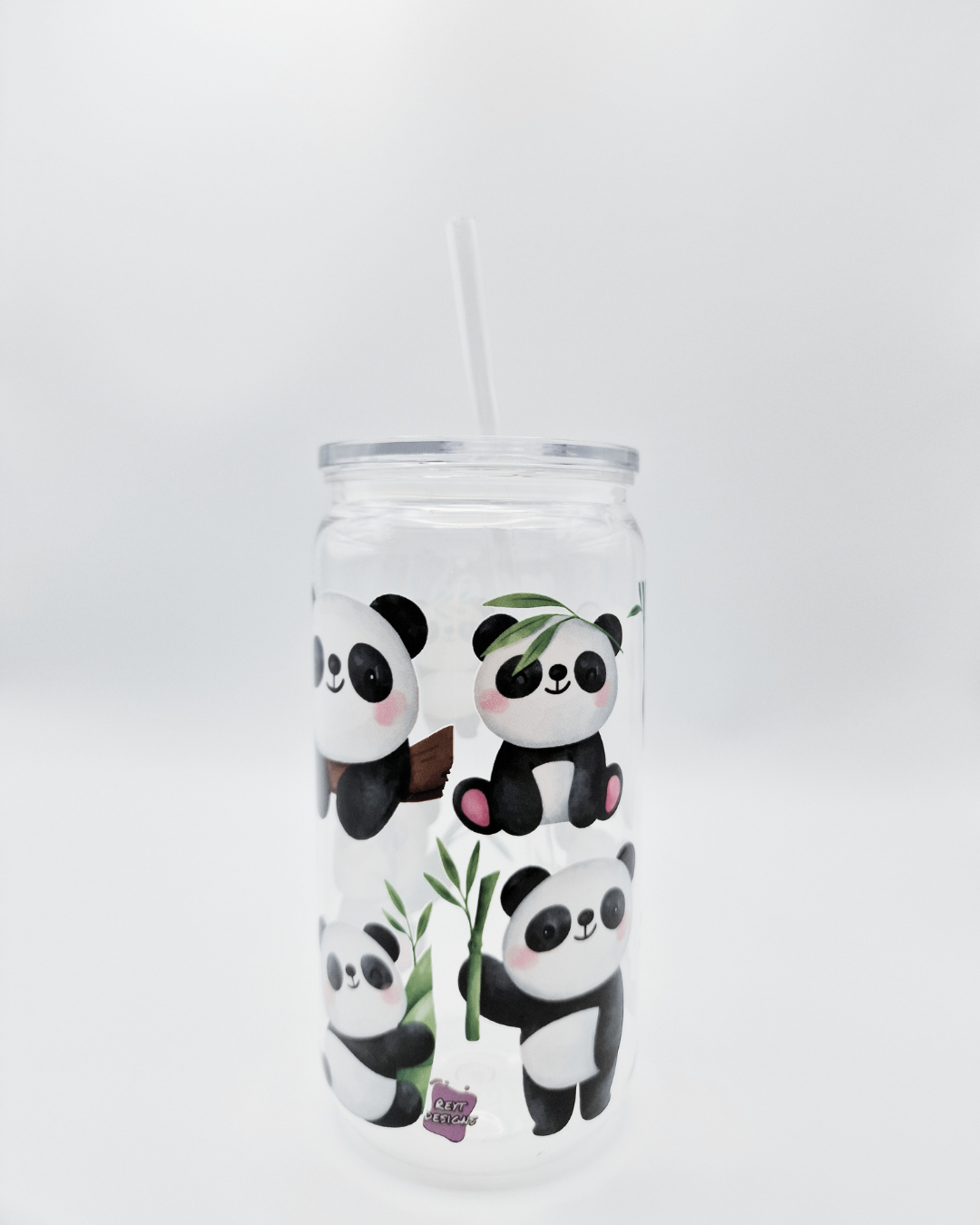 Colourful Cute Pandas - Plastic Libby Cup