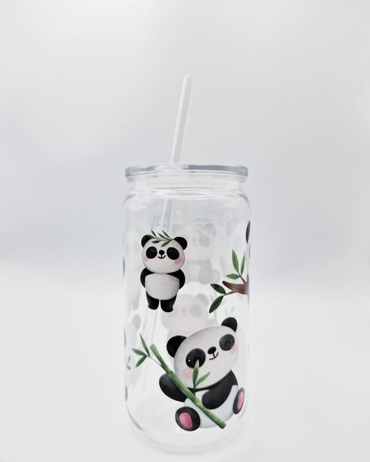 Colourful Cute Pandas - Plastic Libby Cup