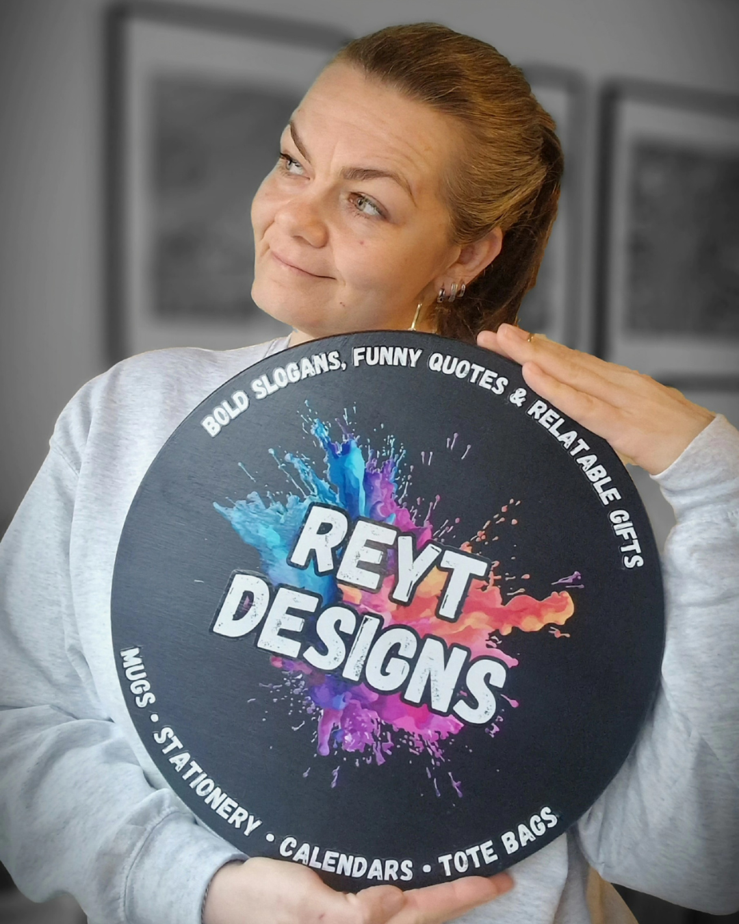 Example personalised design on custom double-sided bamboo gazebo sign