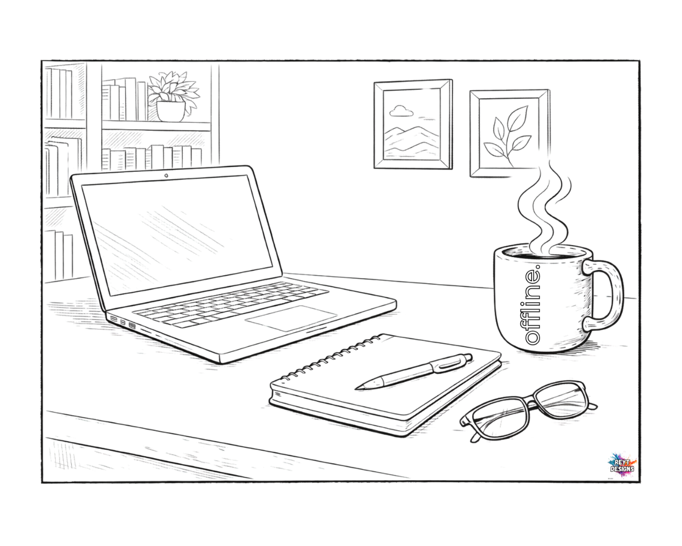 Coffee First — Quiet Moments Colouring Collection