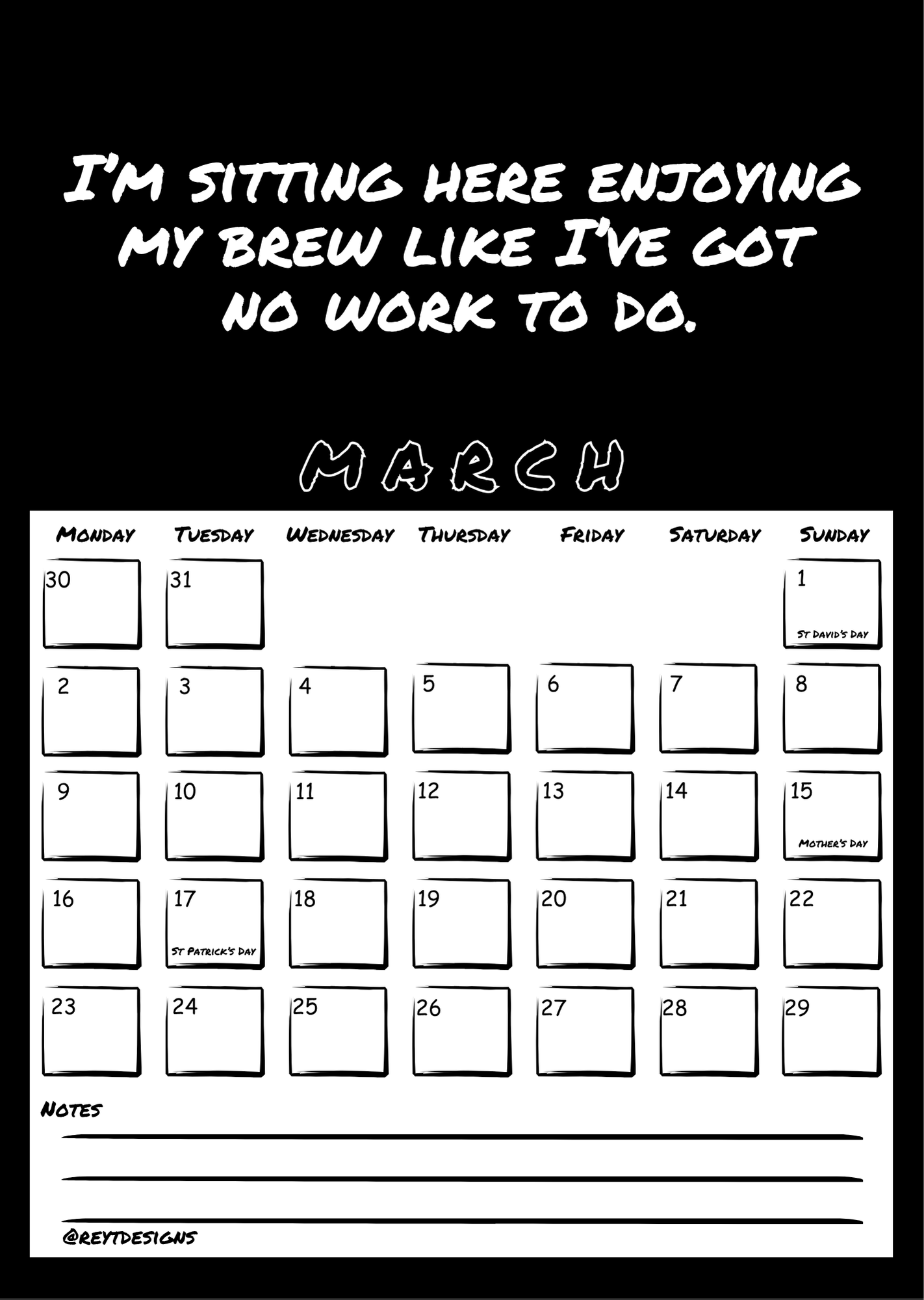 2026 Wall Calendar with Work (In)appropriate Slogans