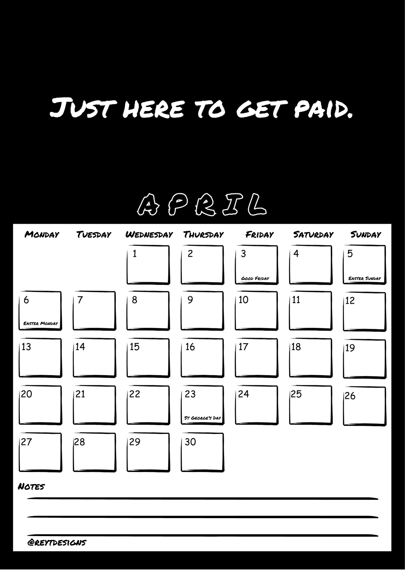 2026 Wall Calendar with Work (In)appropriate Slogans