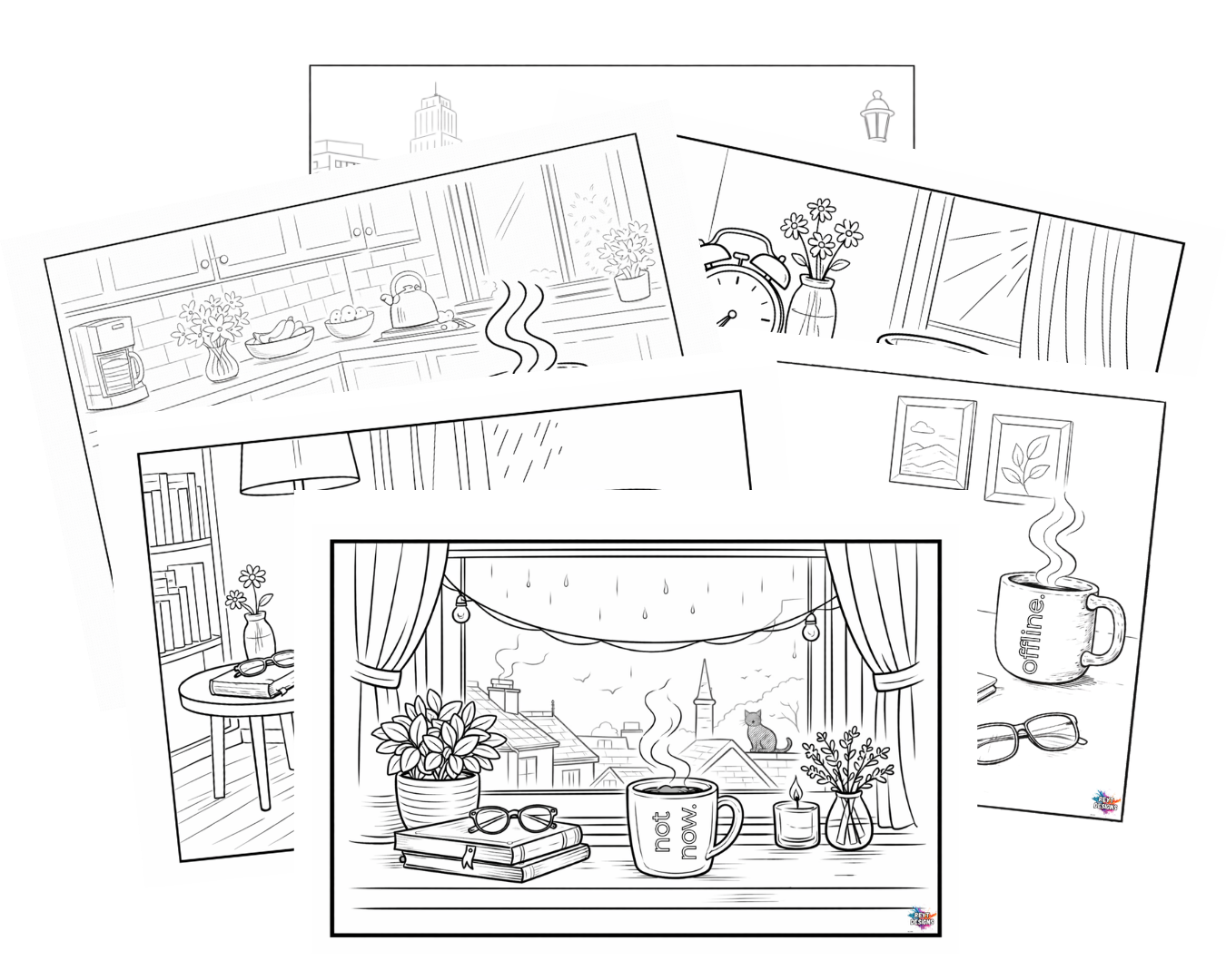 Coffee First — Quiet Moments Colouring Collection