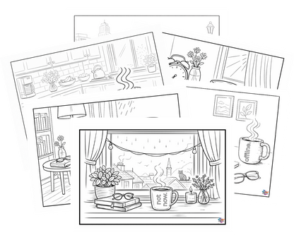 Coffee First — Quiet Moments Colouring Collection