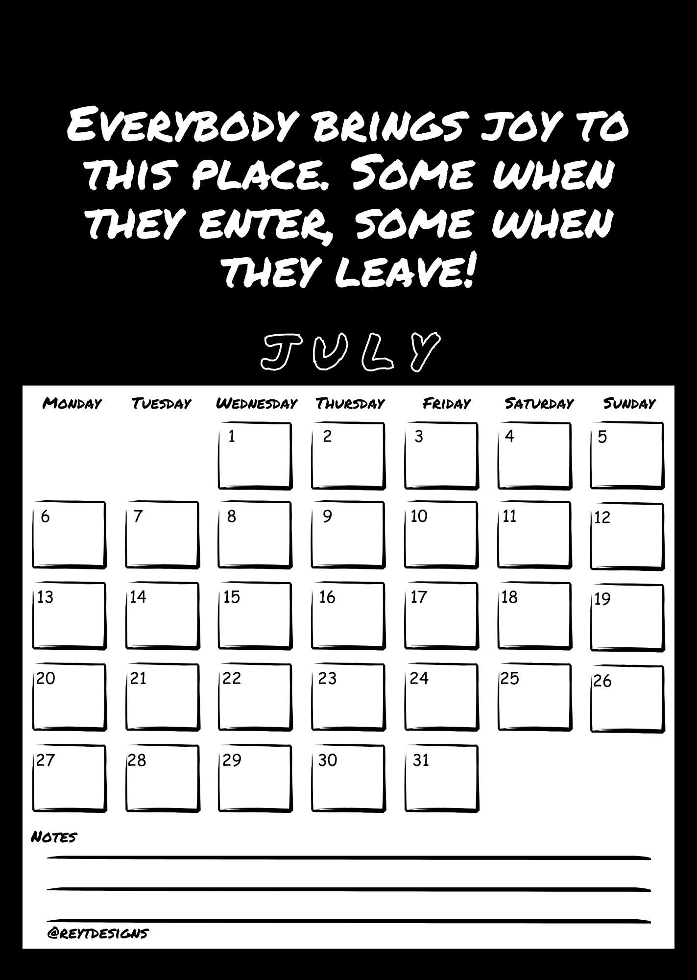 2026 Wall Calendar with Work (In)appropriate Slogans