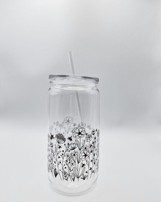 Bees in Wild Flowers - Plastic Libby Cup
