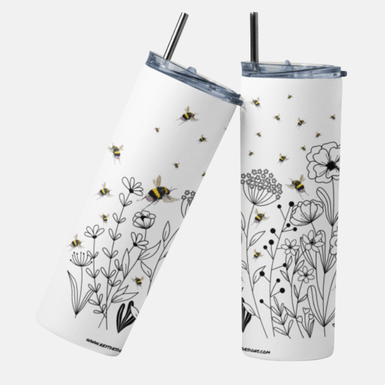 Bees in wild flowers - Tumbler