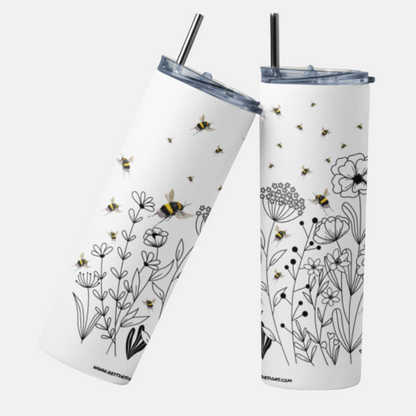Bees in wild flowers - Tumbler