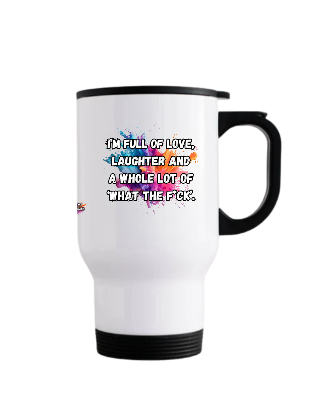 Censored chaotic humour travel mug