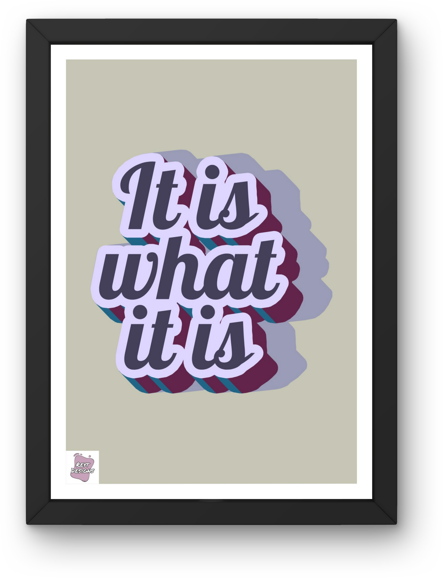 It is what it is - Portrait Poster Wall Art