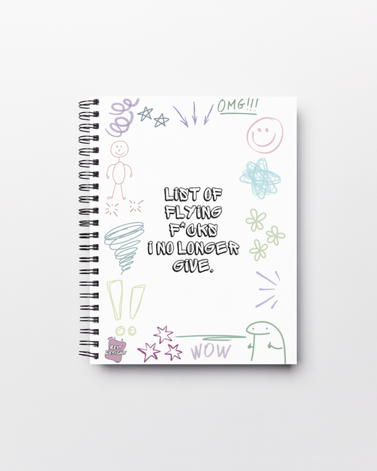 List of flying f*cks I no longer give - Lined Notebook