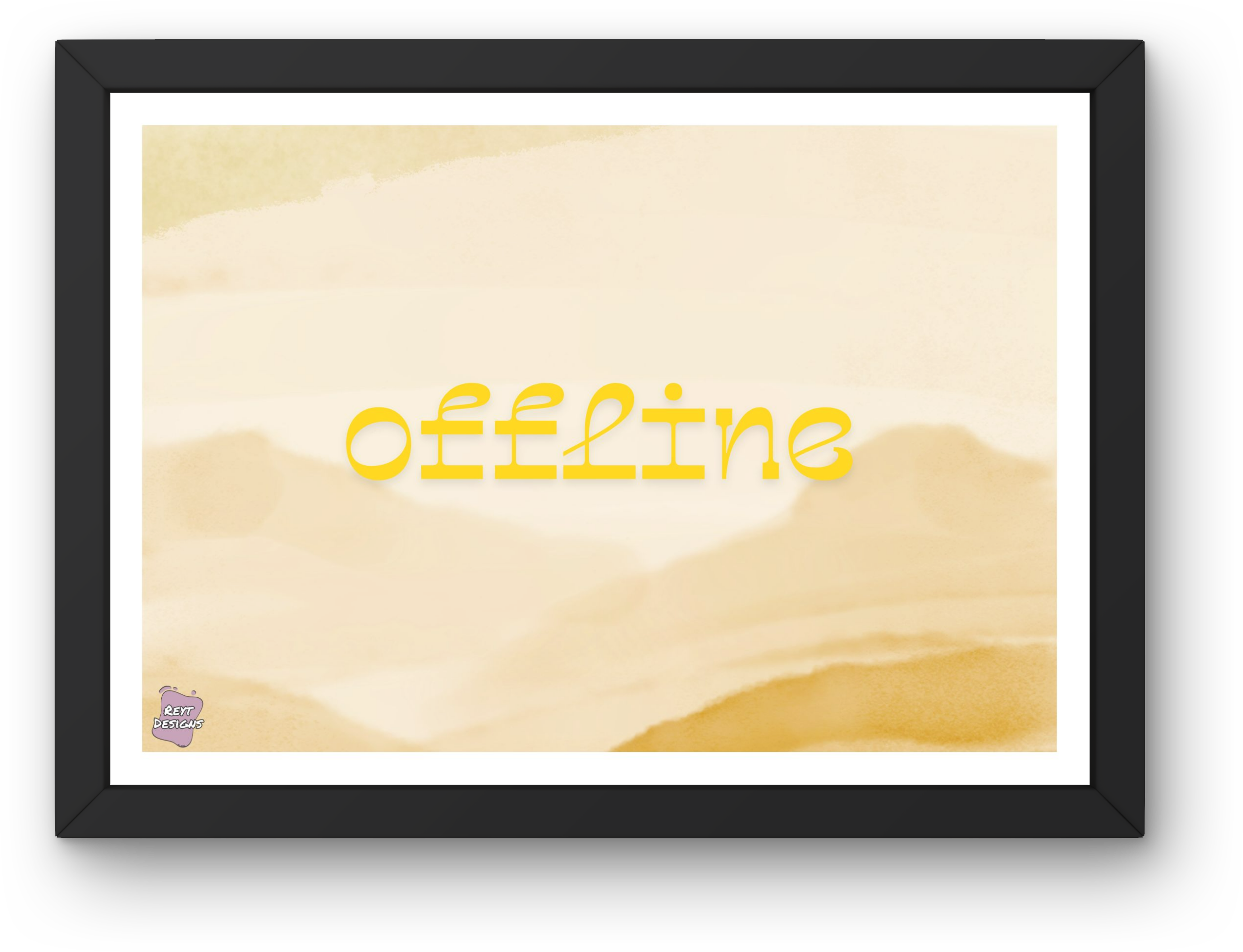OFFLINE A4 Landscape Poster | Minimal Modern Wall Art | Reyt Designs