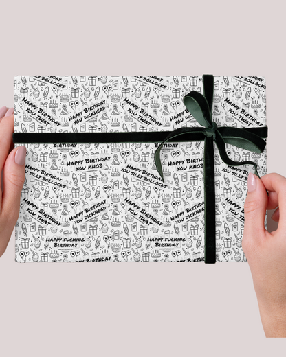 Rude Birthday Wrapping Paper