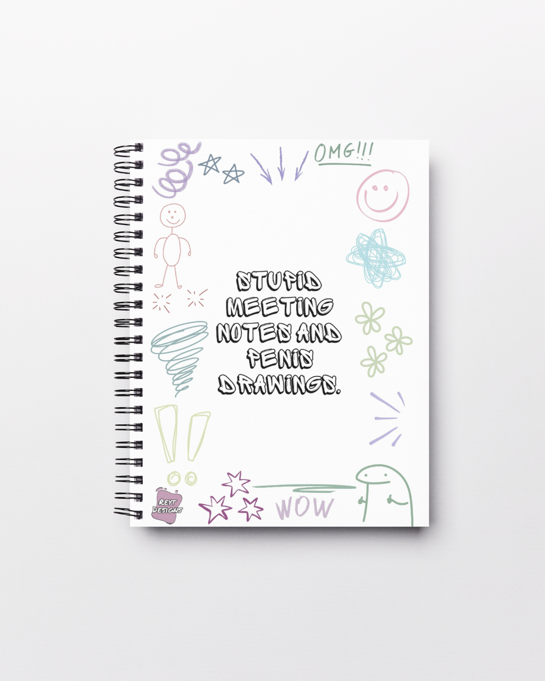 Stupid meeting notes and penis drawings - Lined Notebook