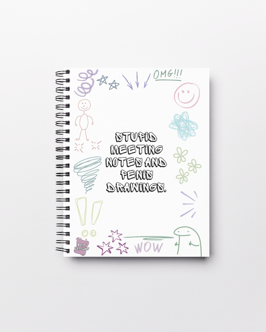 Stupid meeting notes and penis drawings - Lined Notebook