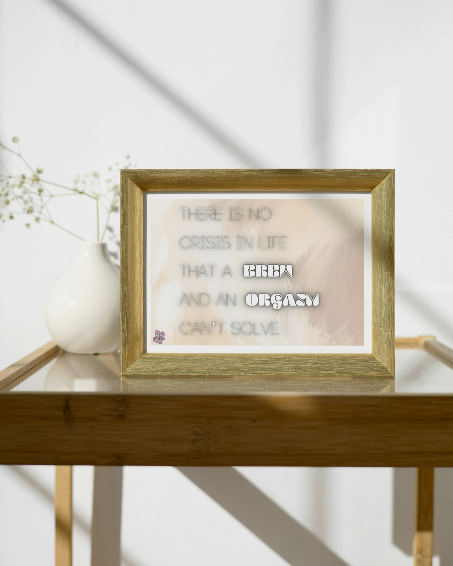 There is no crisis in life that a brew and an orgasm can't solve - Landscape Poster Wall Art